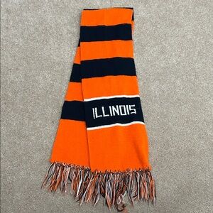 Illinois Orange and Black Striped Scarf